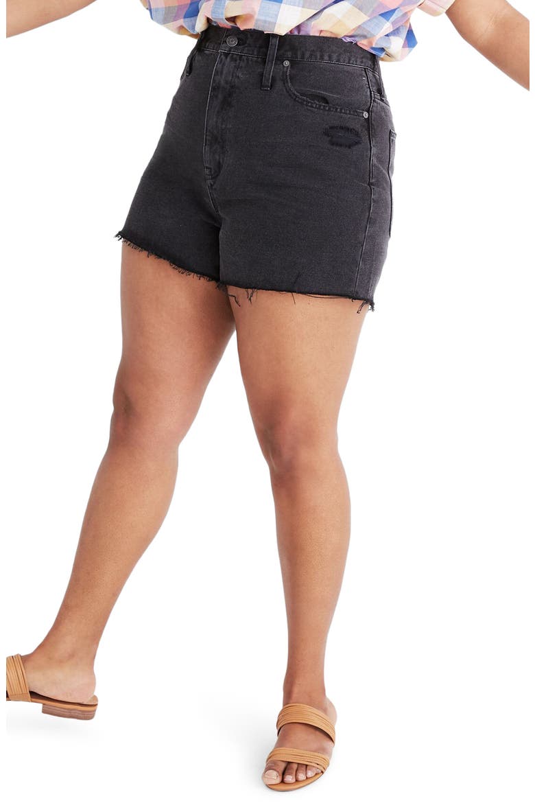 Momjean Cutoff Denim Shorts, Alternate, color, ENCINO WASH