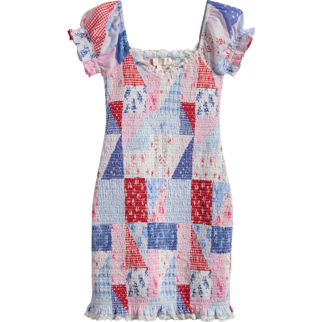 Loveshackfancy Kids' Mini Solier Smocked Patchwork Dress