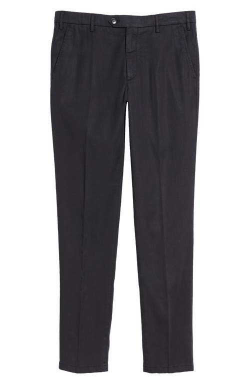 Canali Regular Fit Flat Front Comfort Twill Pants In Navy