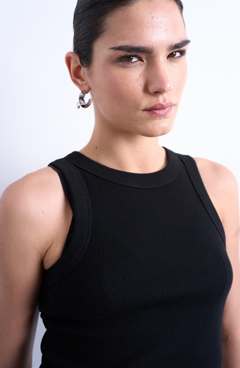 Topshop Rib Tank, Alternate, color, 