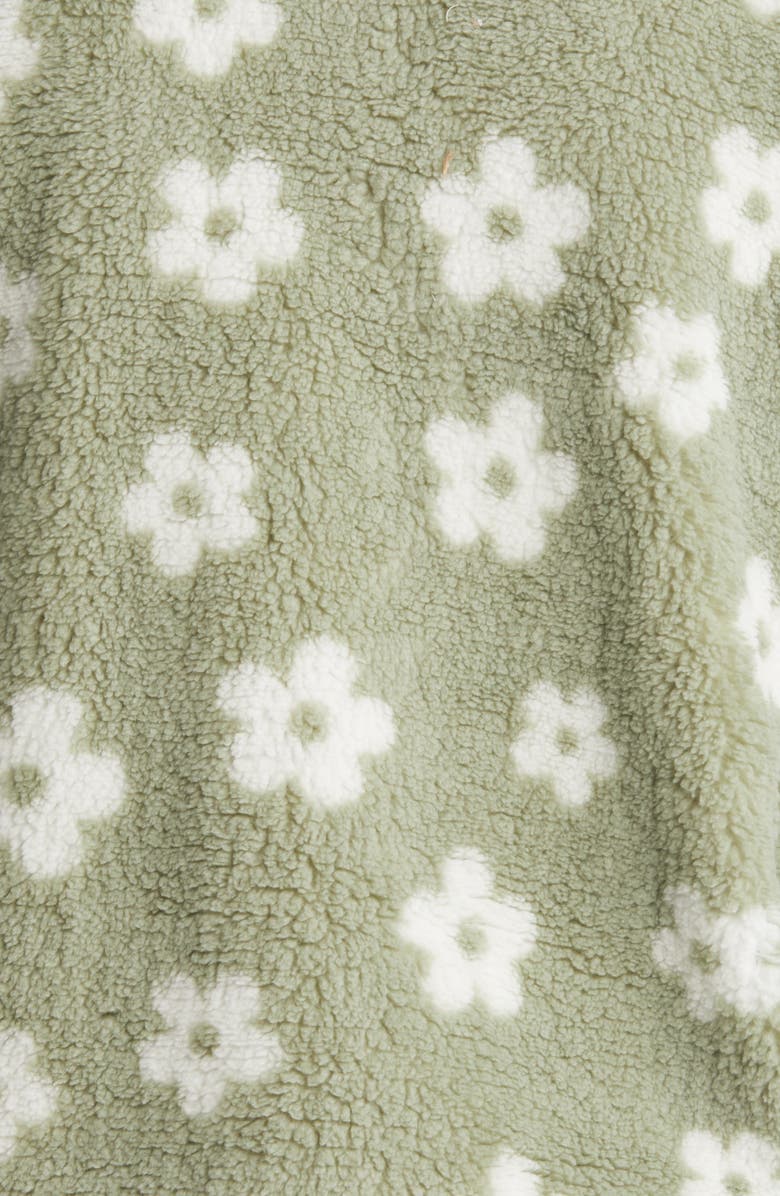 Thread & Supply Floral Print High Pile Fleece Jacket, Alternate, color, 