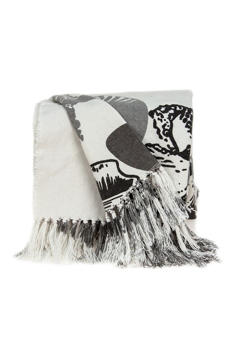 PARKLAND COLLECTION Malibu Tropical Handloomed Throw - 52" x 67" - Multi, Main, color, Multi