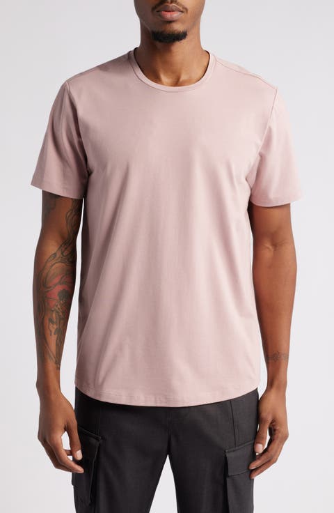 Crewneck Stretch Cotton T-Shirt