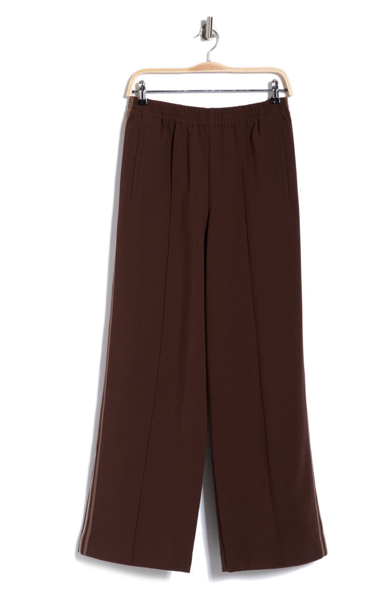 Robyn Side Striped Pintucked Pants, Alternate, color, CHOCOLATE BROWN