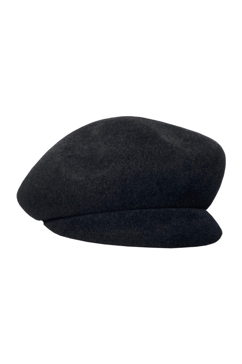 Ami Sculptural Felt Cap, Alternate, color, Black