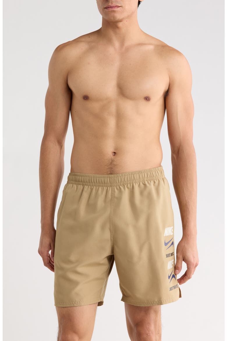 7-Inch Volley Swim Trunks, Main, color, PARACHUTE BEIGE