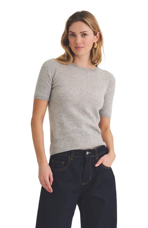 Lightweight Cashmere Short Sleeve Sweater