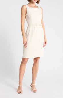 Vaille Belted Linen Blend Dress