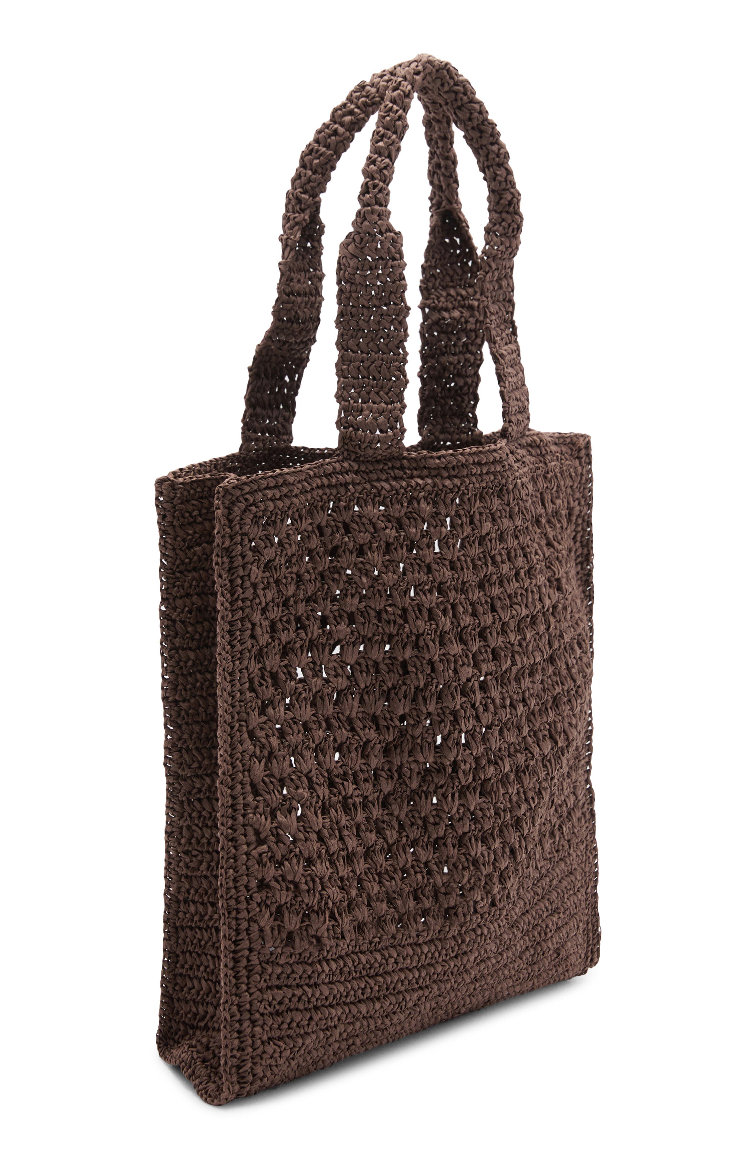 MANGO Straw Shopper Bag, Alternate, color, 