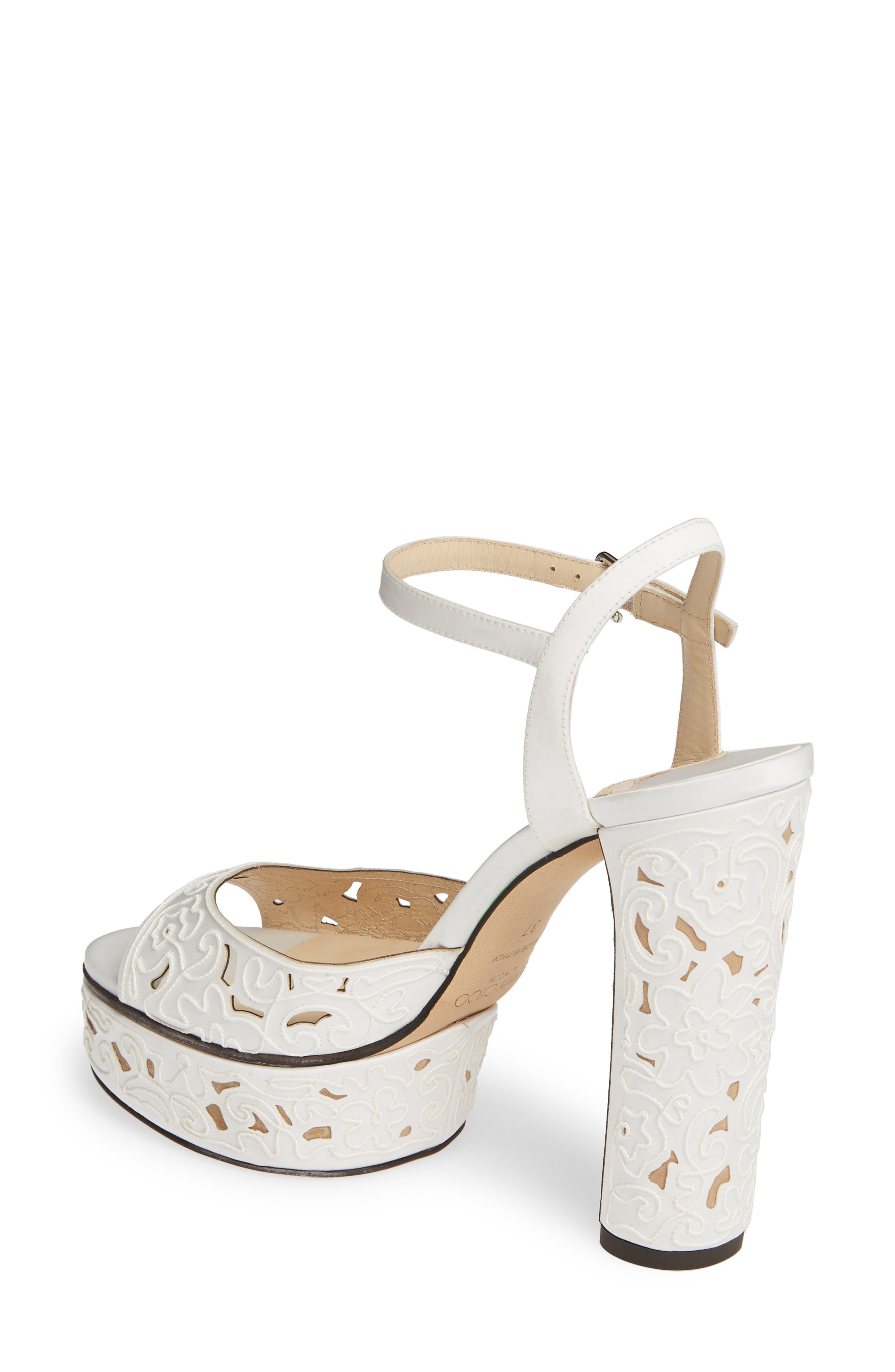 Jimmy Choo Peachy Lace Sandal, Alternate, color, 