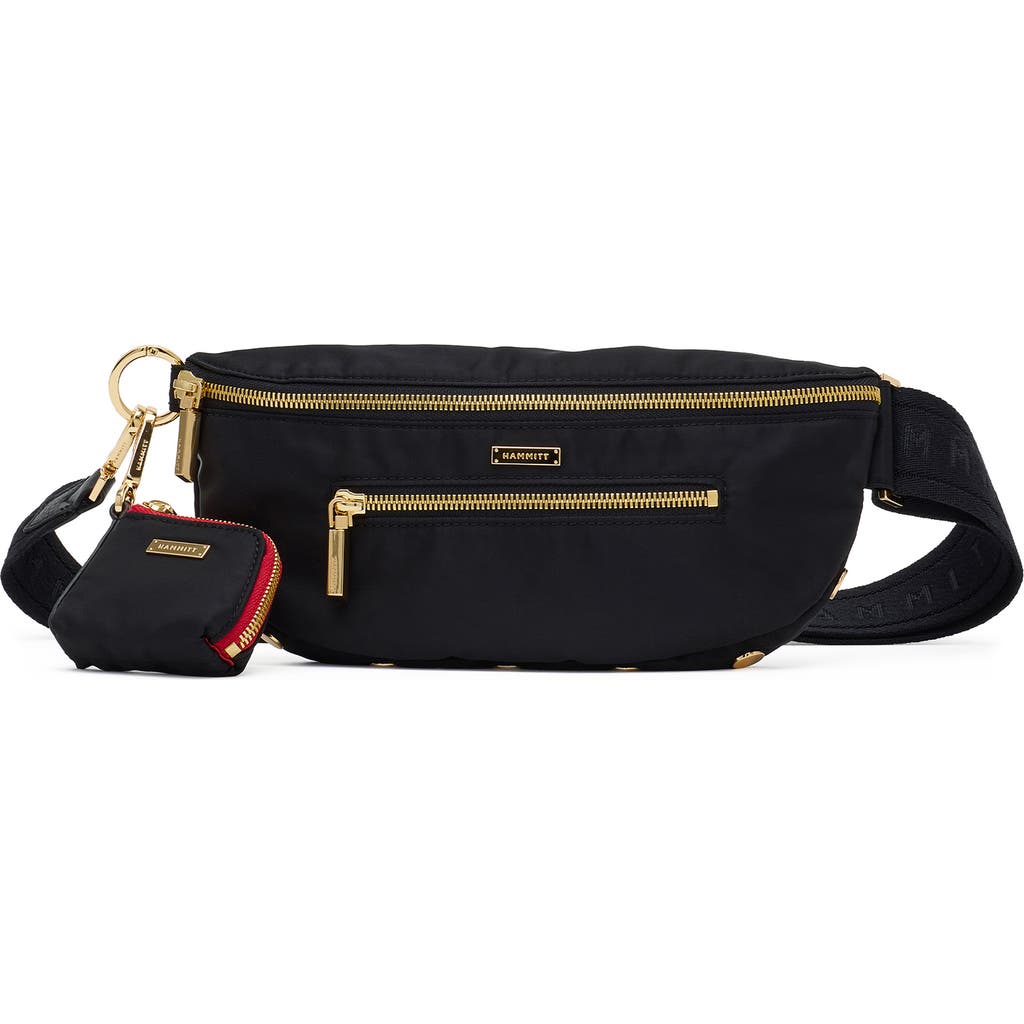 HAMMITT Charles Medium Crossbody Bag in Black Nylon Cargo/gold at Nordstrom