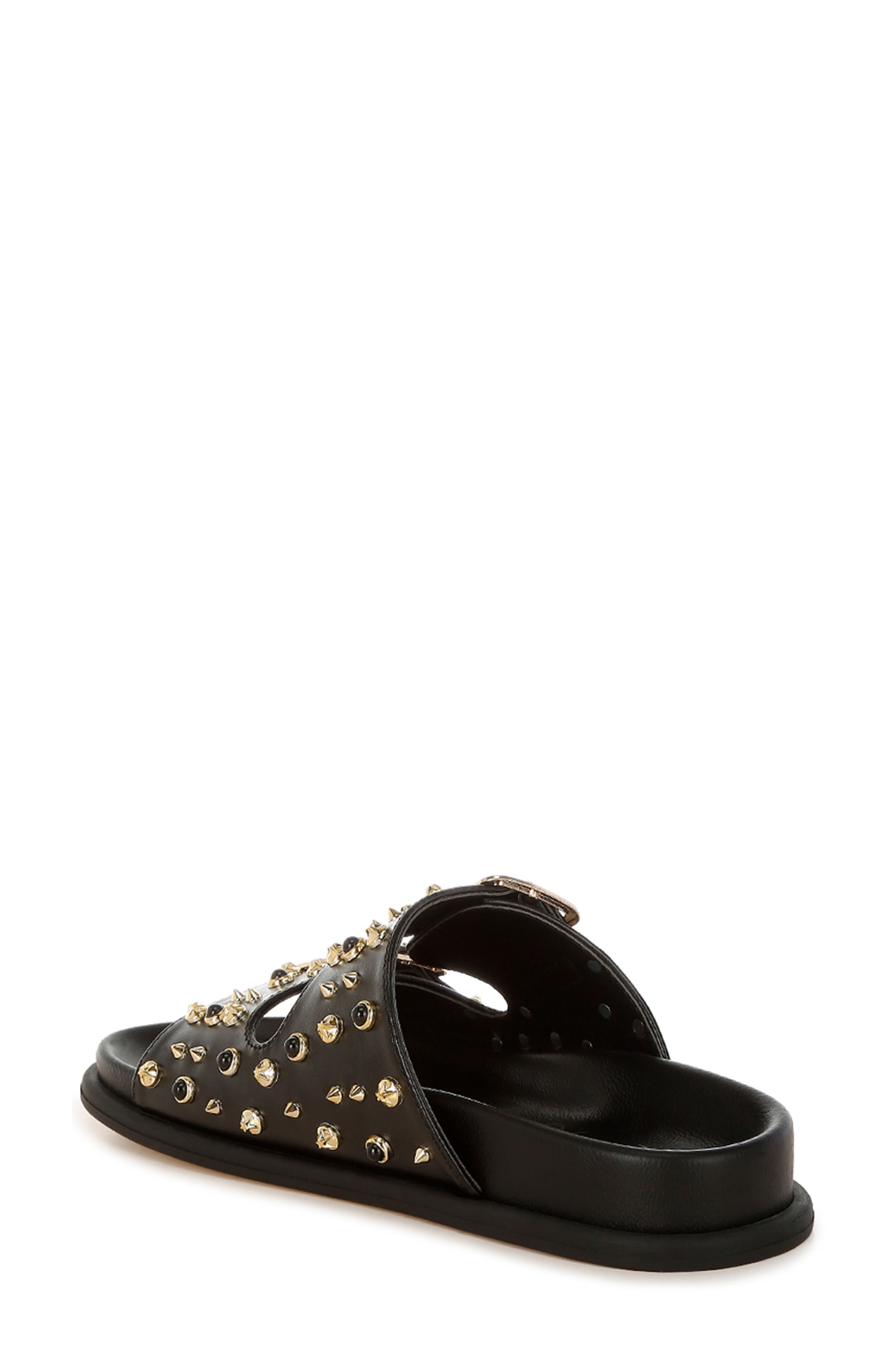 LONDON RAG Lumina Studded Slide Sandal, Alternate, color, Black