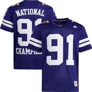 adidas Men's adidas  Purple Washington Huskies 1991 National Championship Anniversary Icon Football Jersey
