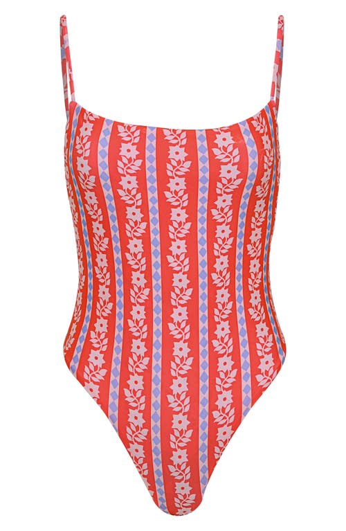 Maaji Vintage Bloom Callie Reversible One-piece Swimsuit In Pink