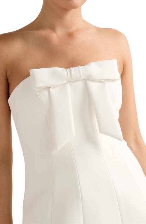 Ever New Harper Bow Detail Strapless Minidress In White