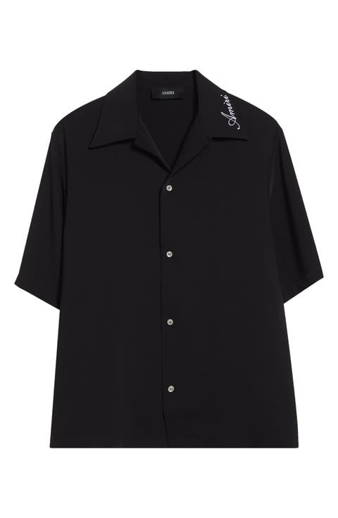 Logo Embroidered Camp Shirt