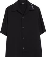 AMIRI Logo Embroidered Camp Shirt