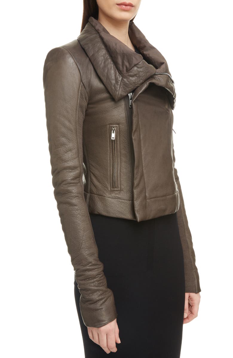 Rick Owens Classic Leather Biker Jacket, Alternate, color, 