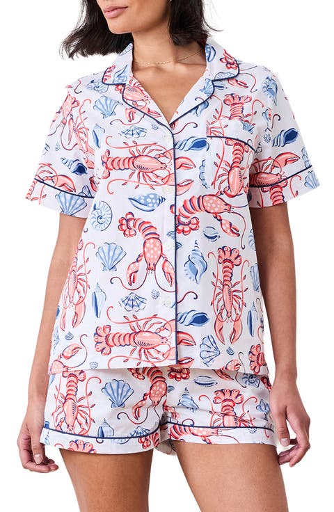 Cotton Poplin Short Pajamas