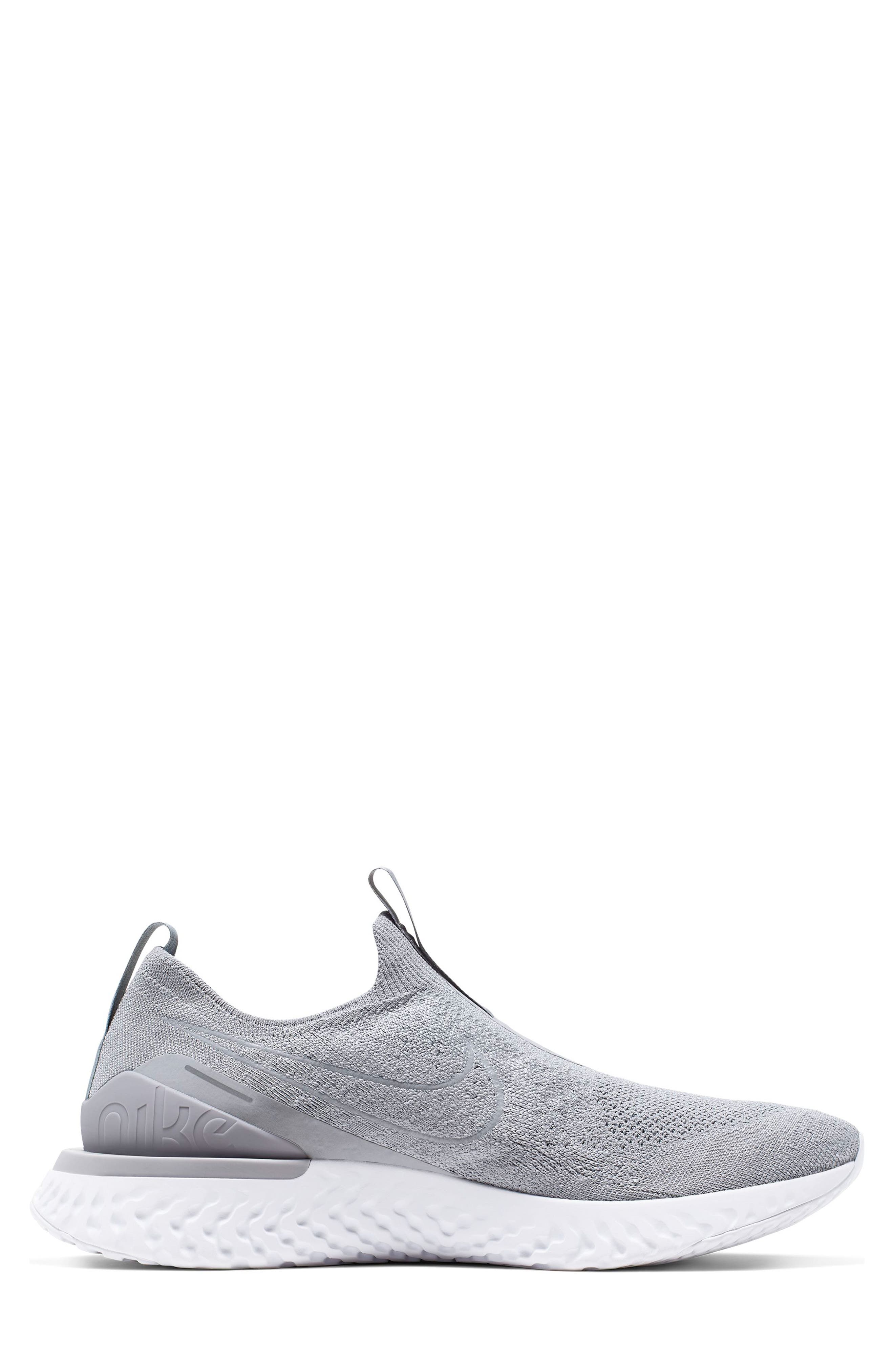 Epic Phantom React Running Shoe, Alternate, color, WOLF GREY/ WHITE