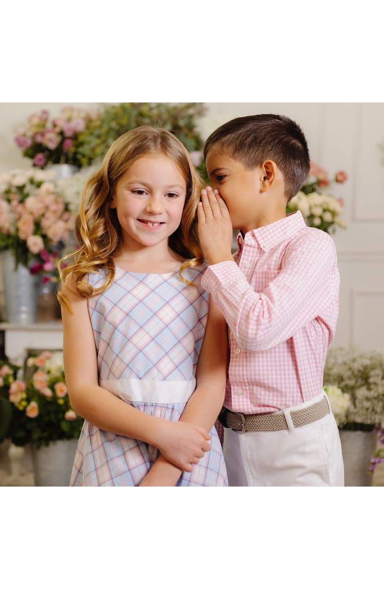 Hope & Henry Boys' Organic Stretch Poplin Shirt, Kids, Alternate, color, Classic Pink Gingham