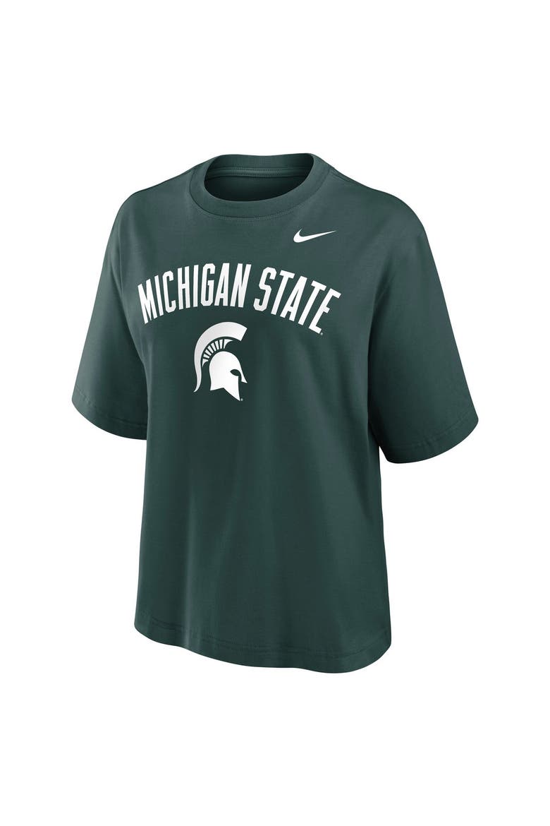Women's Nike  Green Michigan State Spartans Arch Logo Boxy T-Shirt, Alternate, color, Green