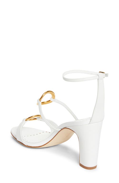 Manolo Blahnik Hisfahan Ankle Strap Sandal In White