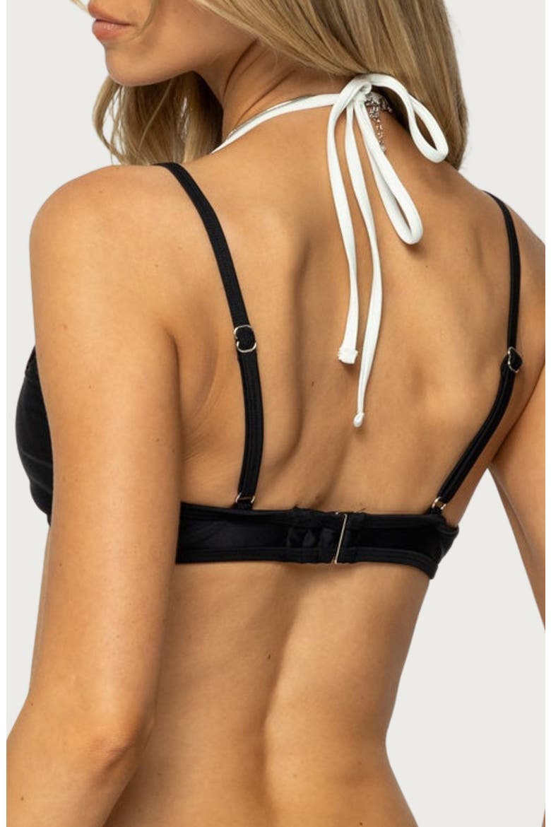 Jessica Layered Bikini Top, Alternate, color, BLACK-AND-WHITE