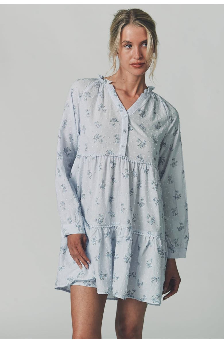 The Shirt by Rochelle Behrens The Candice Dress, Alternate, color, Soft Blue Ditsy