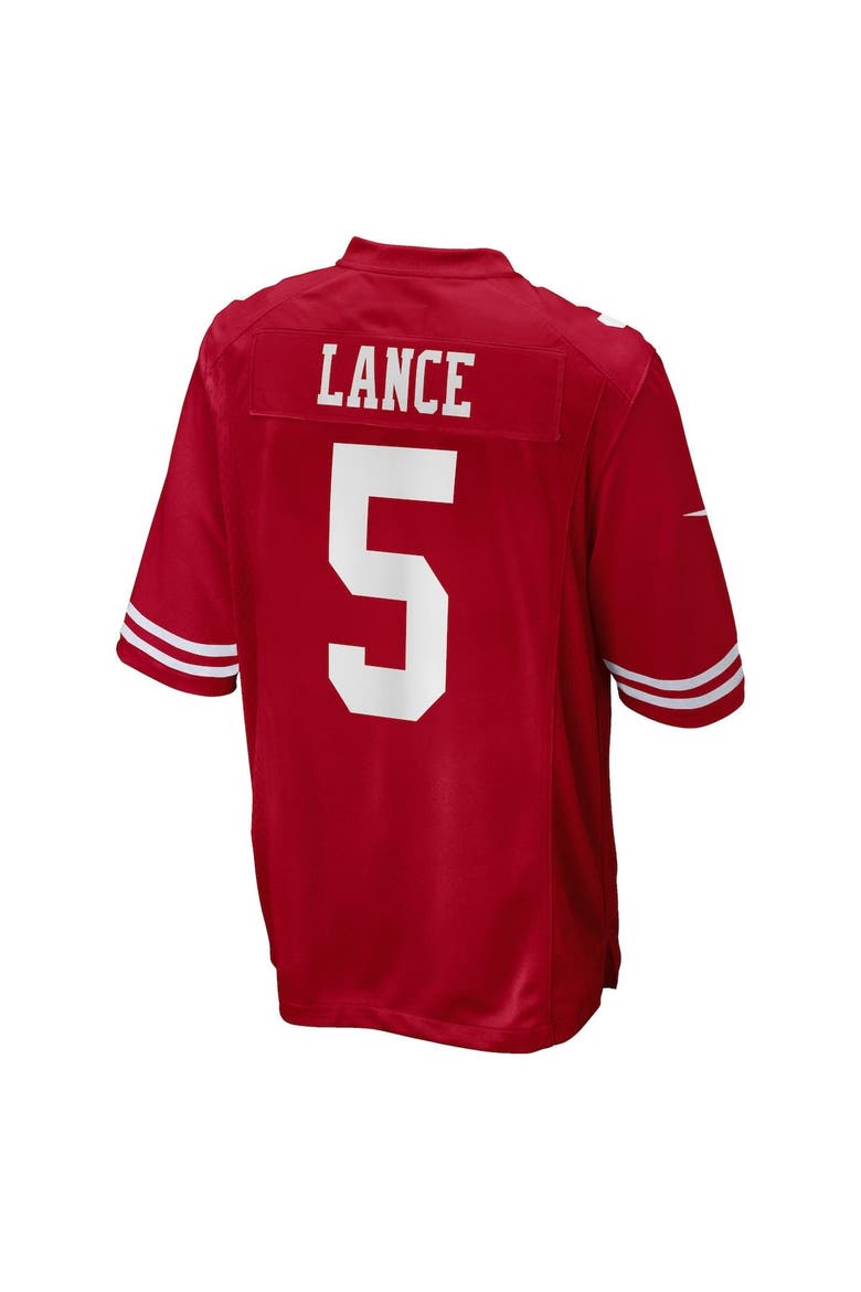 Men's Nike Trey Lance Scarlet San Francisco 49ers Game Jersey, Alternate, color, Scarlet