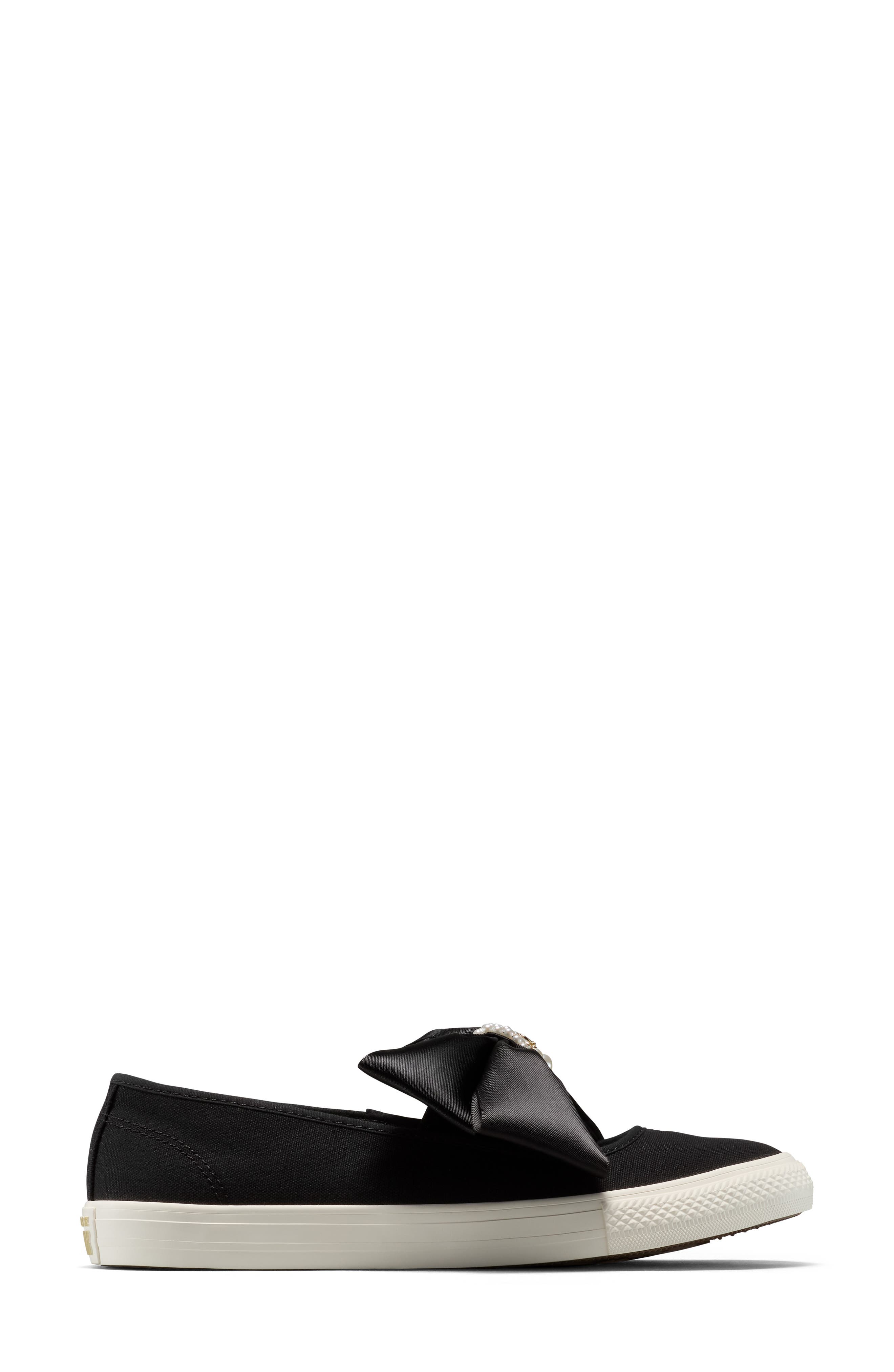 Converse Chuck Taylor<sup
®</sup
 All Star<sup
®</sup
 Dainty Bow Sneaker, Alternate, color, Black/ Egret/ Gold