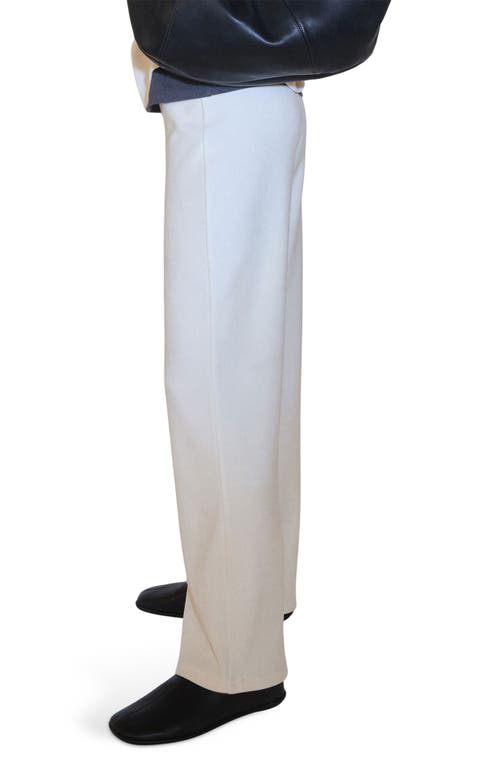 Mango Women's Corduroy Straight Pants In Ecru