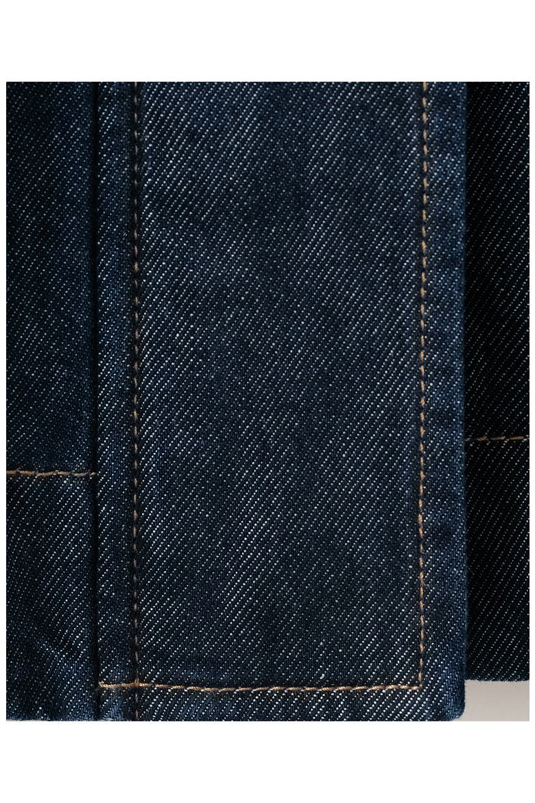 Gathered Waist Denim Parka, Alternate, color, OPEN BLUE