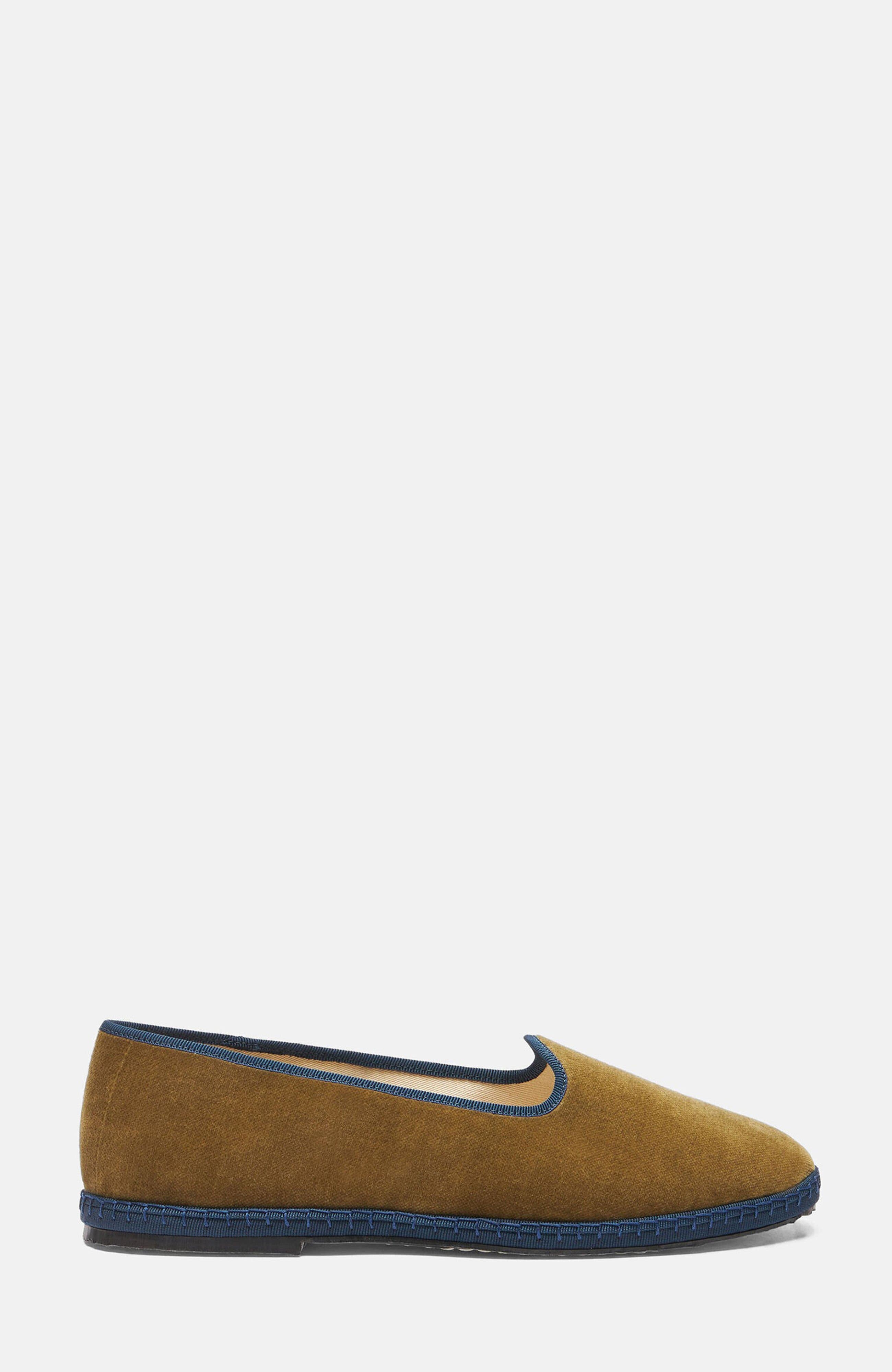 Olive Slippers, Alternate, color, Green - Velvet