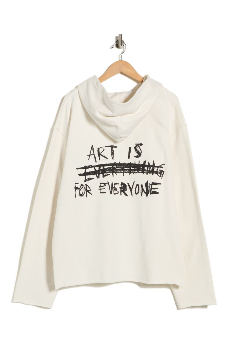 Art Institute Patch Zip Hoodie, Alternate, color, BONE