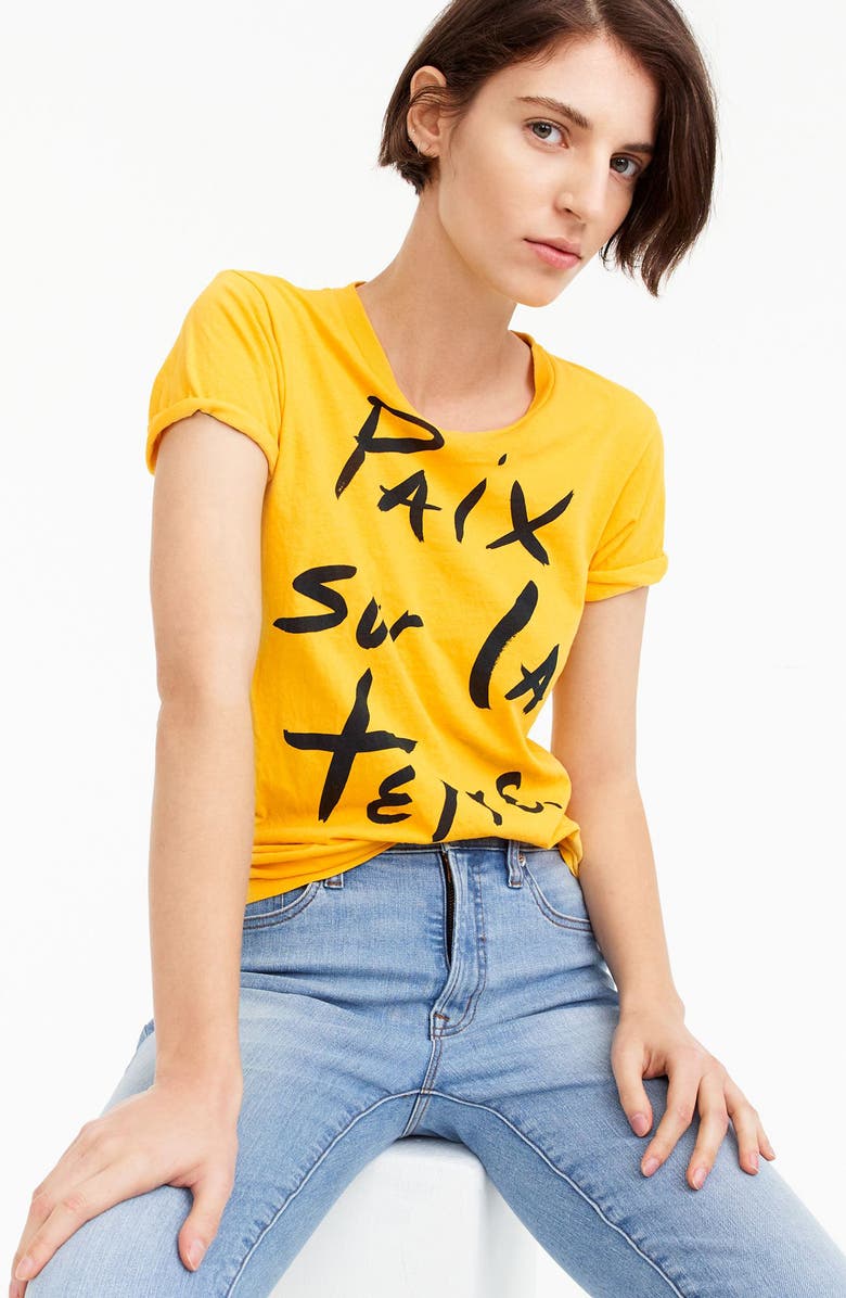 J.Crew Paix sur la Terre Tee, Alternate, color, 