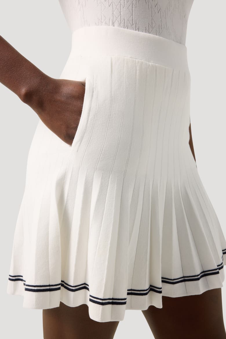 Myra Knitted Skirt, Alternate, color, White