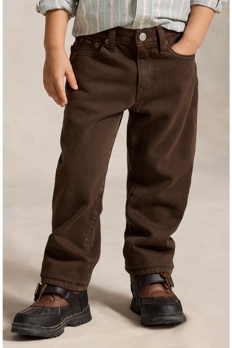 Kids' Straight Leg Jeans, Alternate, color, NUTMEG BROWN