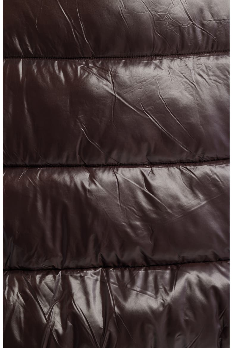 Isla Water Resistant Puffer Coat, Alternate, color, BROWN BLACK
