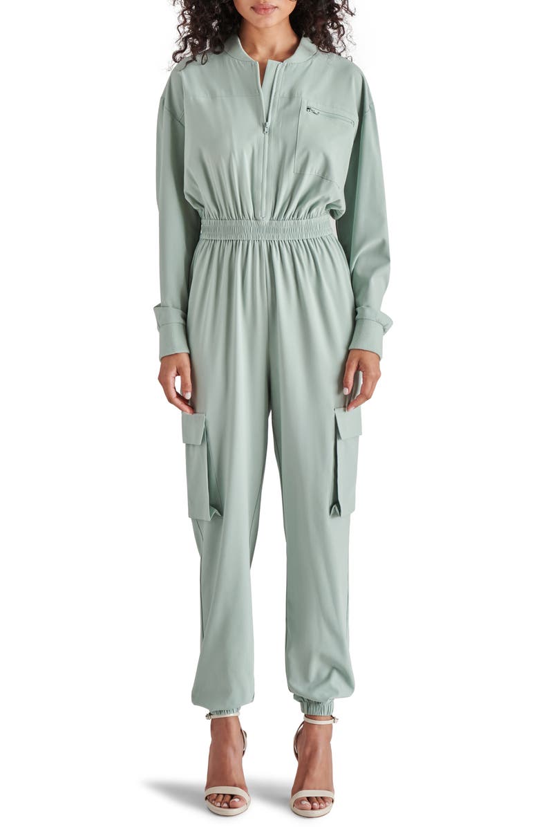 Steve Madden Alena Long Sleeve Jumpsuit, Main, color, 