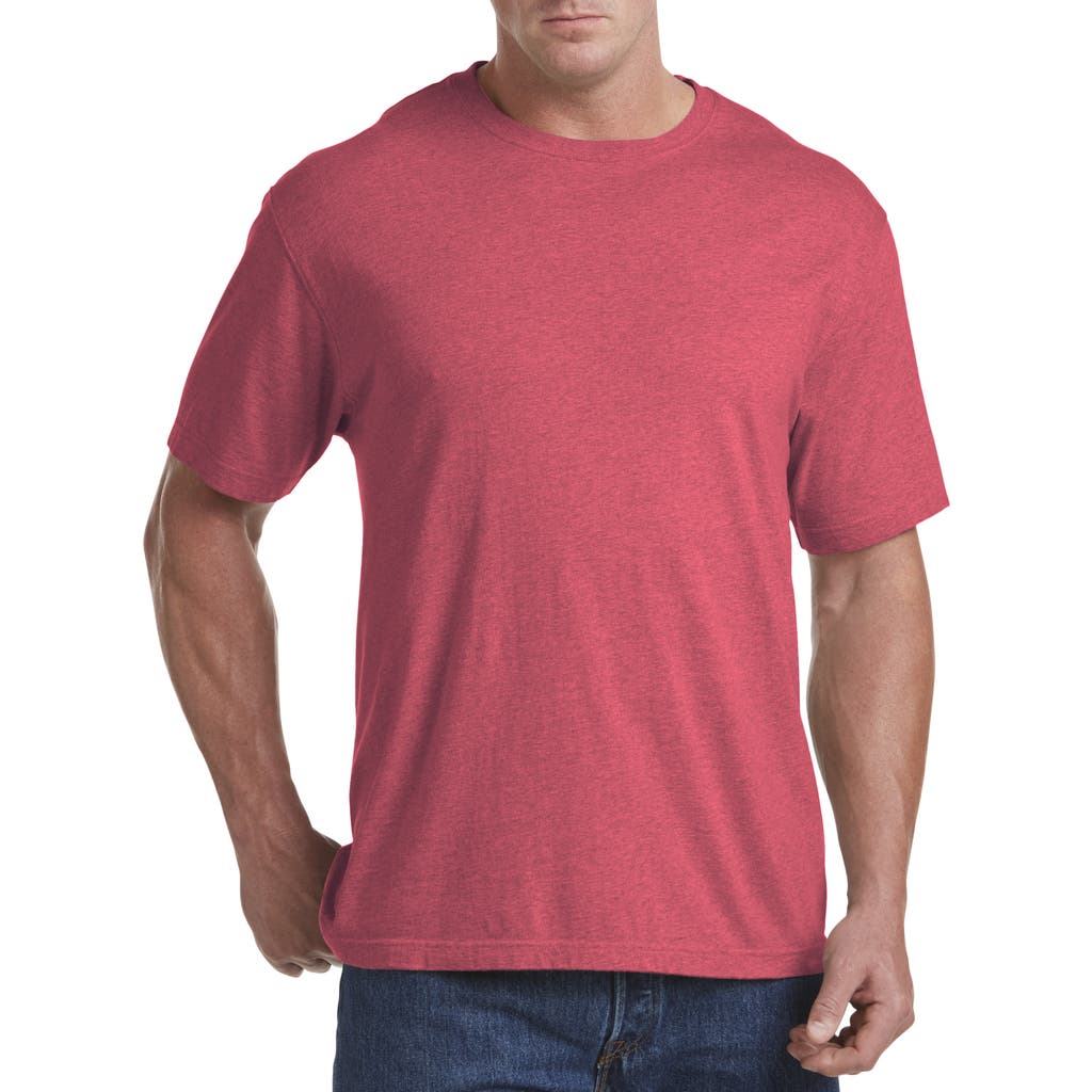 Shop Harbor Bay By Dxl Big & Tall Moisture-wicking Jersey T-shirt In Cherry Heather