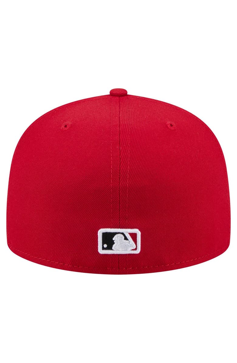 New Era Men's New Era Red Cincinnati Reds Yarn Stitch 59FIFTY Fitted Hat, Alternate, color, Red