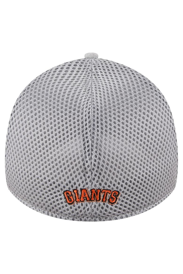 Men's New Era Gray San Francisco Giants Visor Paint Splatter 39THIRTY Flex Hat, Alternate, color, Gray