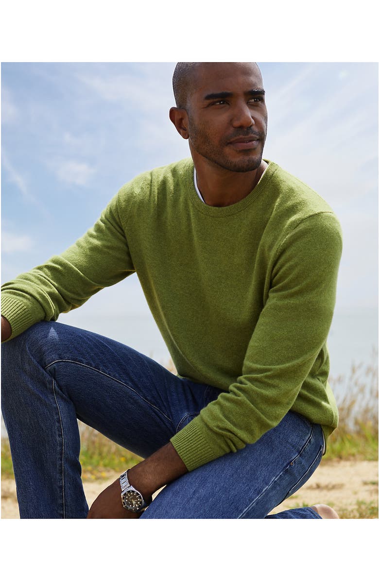 Lands' End Fine Gauge Cashmere Sweater, Alternate, color, Vintage Olive Drab