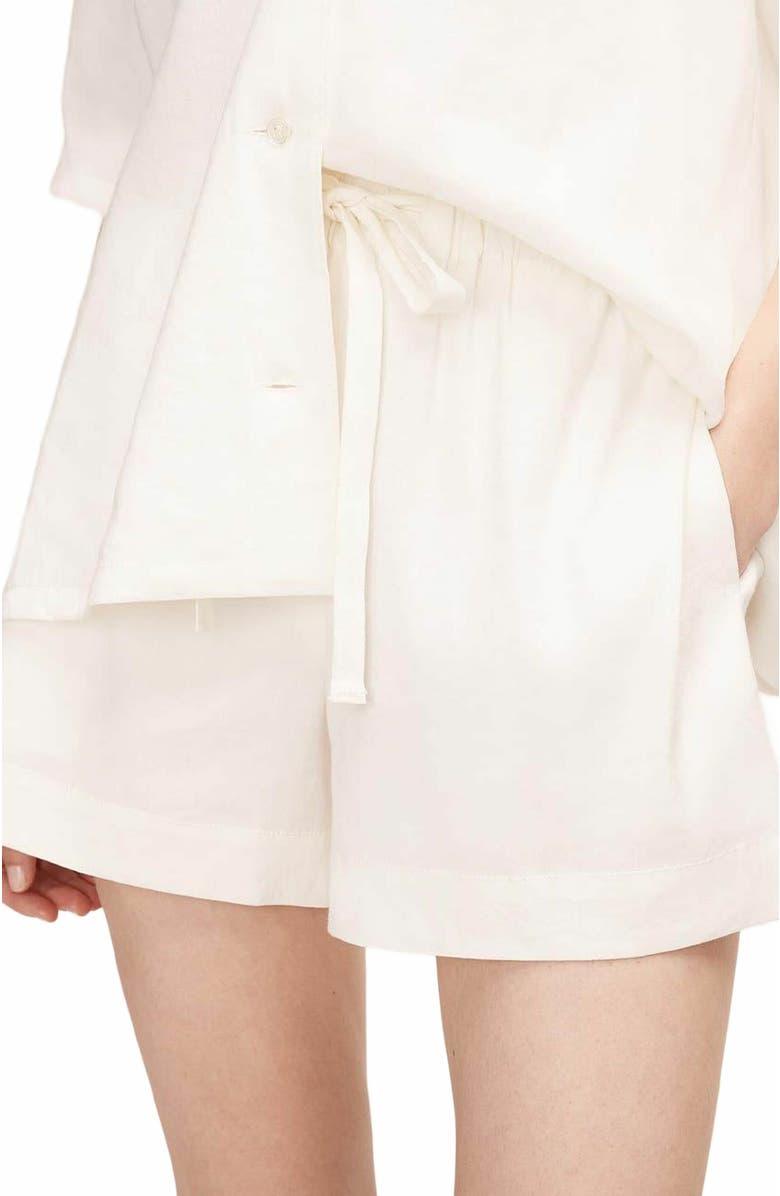 Rebecca Taylor Pajama Linen Short, Alternate, color, Full Moon