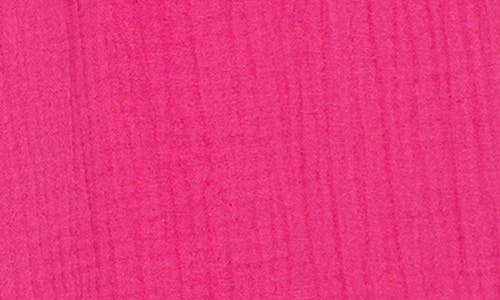 Peek Aren't You Curious Kids' Butterfly Embroidered Cotton Jumpsuit In Dark Pink