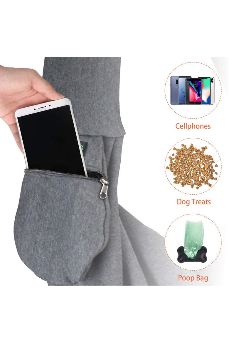 Comfy Pet Sling Bag, Alternate, color, Gray