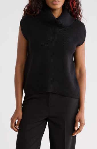 Cowl Neck Sleeveless Tunic Sweater
