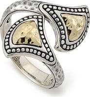 SAMUEL B. Two-Tone Hammered Bypass Ring