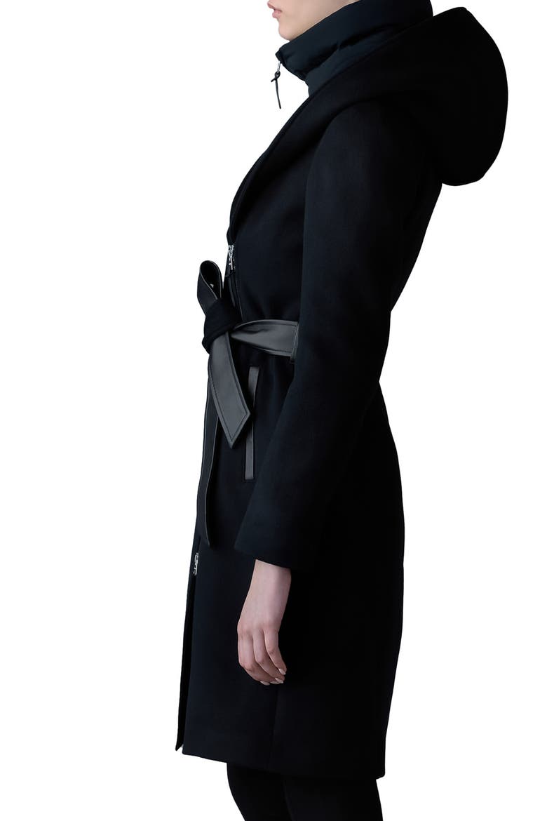Mackage Shia-SLB 2-in-1 Double Face Wool Coat with Removable Bib